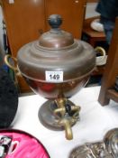 A copper samovar