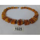 An amber necklace