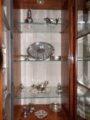 A mixed lot of silver plate including wine coasters