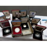 14 cased silver proof mint coins