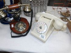 2 retro telephones