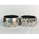 2 silver napkin rings,