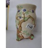 A good Clarice Cliff 3 footed vase