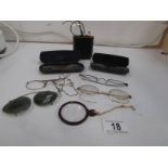 A collection of vintage spectacles