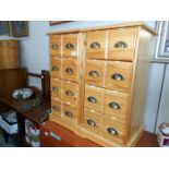 2 fine card index filing chests