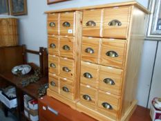 2 fine card index filing chests