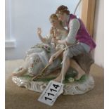 A fine German porcelain figural group