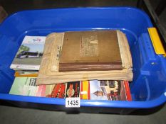 A box of old bus books