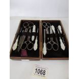 A cased Victorian 60th jubilee Rodgers of Sheffield manicure set