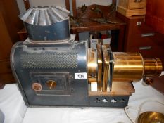 A 19th century magic lantern projector