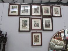 9 framed and glazed nostalgic prints