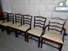 A set of 6 mahogany dining chairs including 2 carvers