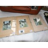 A set of 3 watercolour town scenes,