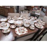 Approximately 65 pieces of Royal Albert Old Country Roses table ware