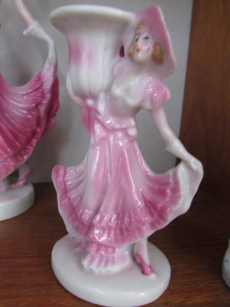 A pair of china figure candlesticks, a Victorian figurine, - Image 3 of 6