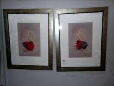 A pair of framed and glazed limited edition Kay Boyce prints, 'Midnight Dance I & II',