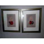 A pair of framed and glazed limited edition Kay Boyce prints, 'Midnight Dance I & II',