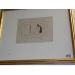 A Pablo Picasso print of seated nude, possibly copy of printer's approval,