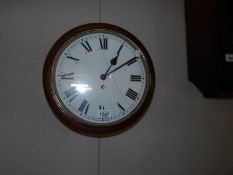 A Fusee wall clock in working order but pendulum needs new feather