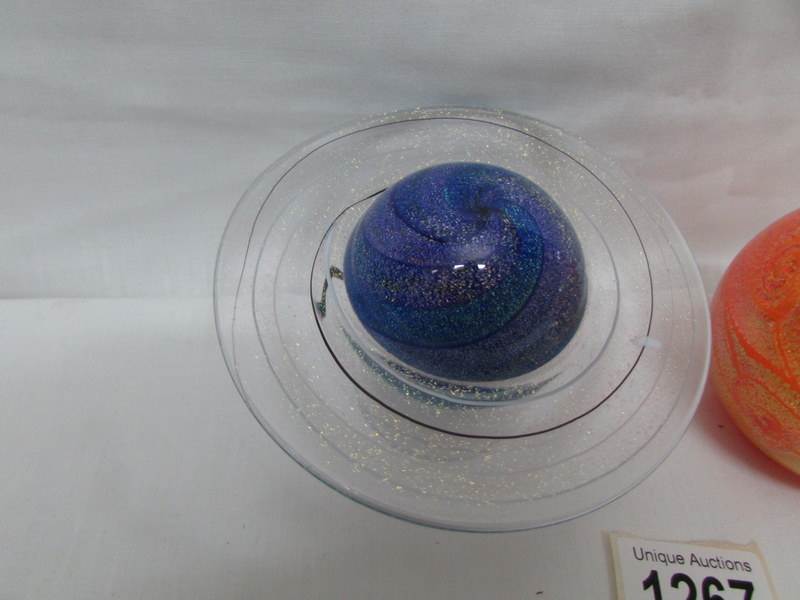 2 rare 'Glass Eye' paperweights made from volcano residue, - Image 2 of 3