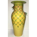 A Dennis china works vase decorated with flowers and bees (one bee a/f),