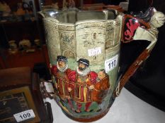 A large jug featuring beefeaters