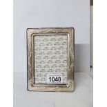 A hall marked 925 silver photo frame