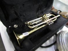 A cased trumpet marked JP 151