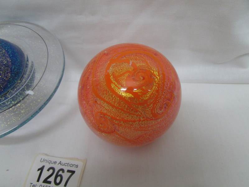 2 rare 'Glass Eye' paperweights made from volcano residue, - Image 3 of 3