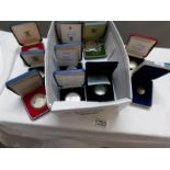 10 cased GB silver proof mint coins