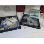 2 coin boxes of proof GB and other coins including £2,
