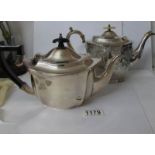 2 silver plate teapots