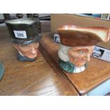 2 Royal Doulton character jugs being Vicar of Bray and John Peel