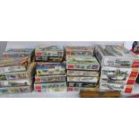 Approximately 32 Matchbox airplane model kits