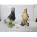 A Beswick pigeon and thrush