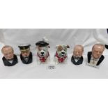 3 Winston Churchill character jugs,