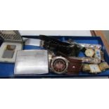 A quantity of wrist watches, lighter,