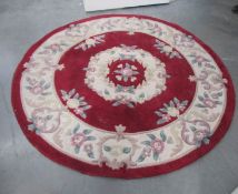 A circular rug