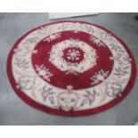 A circular rug