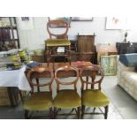 A set of 4 Victorian mahogany dining chairs