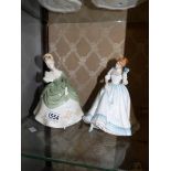 2 Royal Doulton figurines,