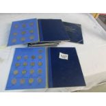 9 folders of GB silver coins,