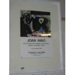 A Joan Miro 1982 exhibition poster from the Fundacio Joan Miro centre in Birmingham