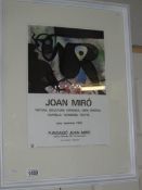 A Joan Miro 1982 exhibition poster from the Fundacio Joan Miro centre in Birmingham