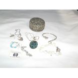 A mixed lot of jewellery including silver