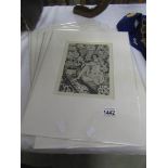 9 Henri Matisse monochrome prints, circa 1930, all approximately 16" x 12",