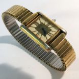 A Must De Cartier ladies wrist watch, Vermell quartz, gold plated 925 silver,