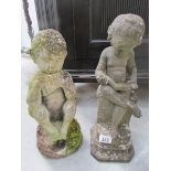 2 garden ornaments