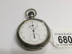 A Victorian silver chronometer, Birmingham,