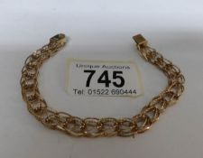 A 10ct gold openwork bracelet, 10.